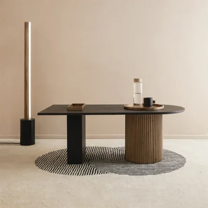 PRITI Fluted Coffee Table | Modern Coffee Table for Home & Office