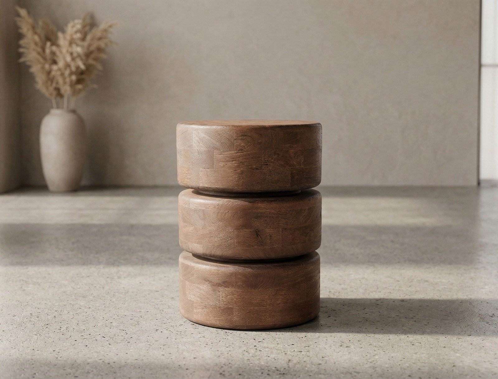 Espresso Side Table – Sculptural Wooden Design – PRITI Espresso Side Table – Sculptural Wooden Design – PRITI