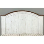 PRITI White Solid Wood Panel Bed