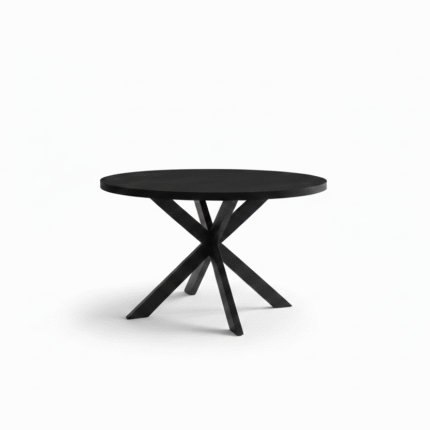 PRITI Black Dining Table (Solid Wood)