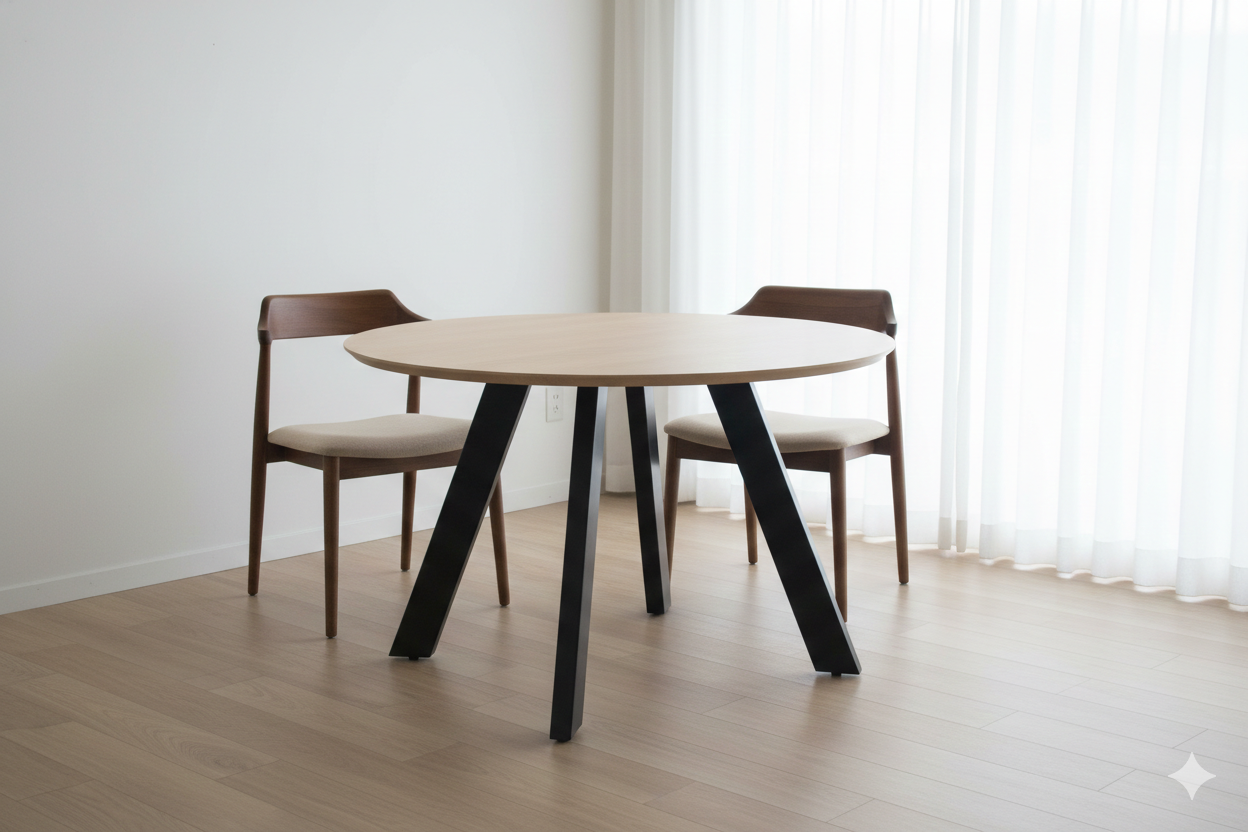 Brown Solid Wood Dining Table With smooth finish – PRITI Brown Solid Wood Dining Table With smooth finish – PRITI