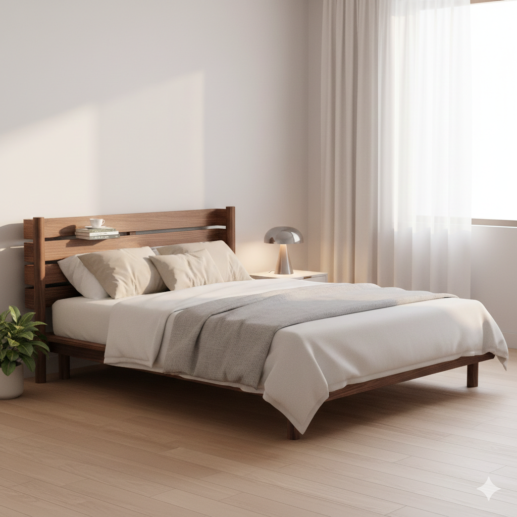 PRITI Wooden Title Bed PRITI Wooden Title Bed