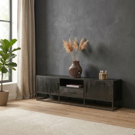 PRITI Wooden TV Cabinet 165 cm (Solid Wood)