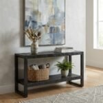 PRITI TV Cabinet 120 cm black (Solid Wood)