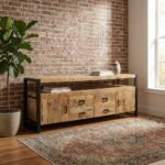 PRITI TV Cabinet 190 cm (Solid Wood)