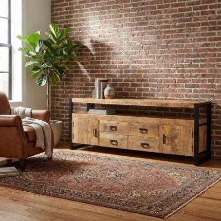 PRITI TV Cabinet 190 cm (Solid Wood)