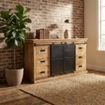 PRITI Dresser Sideboard 160 cm with Double Door (Mango wood ) - Image 2