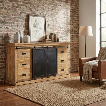 PRITI Dresser Sideboard 160 cm with Double Door (Mango wood )
