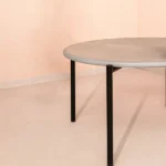 PRITI Coffee Table for Living Room - Grey & Black | Modern Center Table Design with Glass Bowl