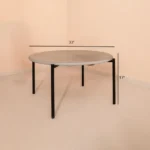 PRITI Coffee Table for Living Room - Grey & Black | Modern Center Table Design with Glass Bowl