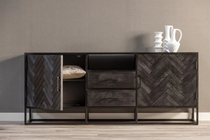 PRITI Dresser Sideboard 180 cm Black
