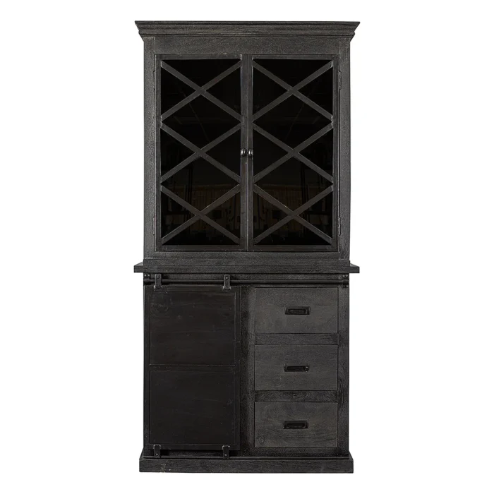 PRITI Sideboard 100 cm with Doors Black