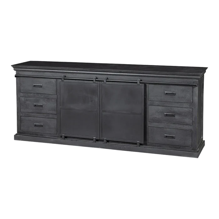 PRITI Dresser Sideboard 160 cm with Double Door Black