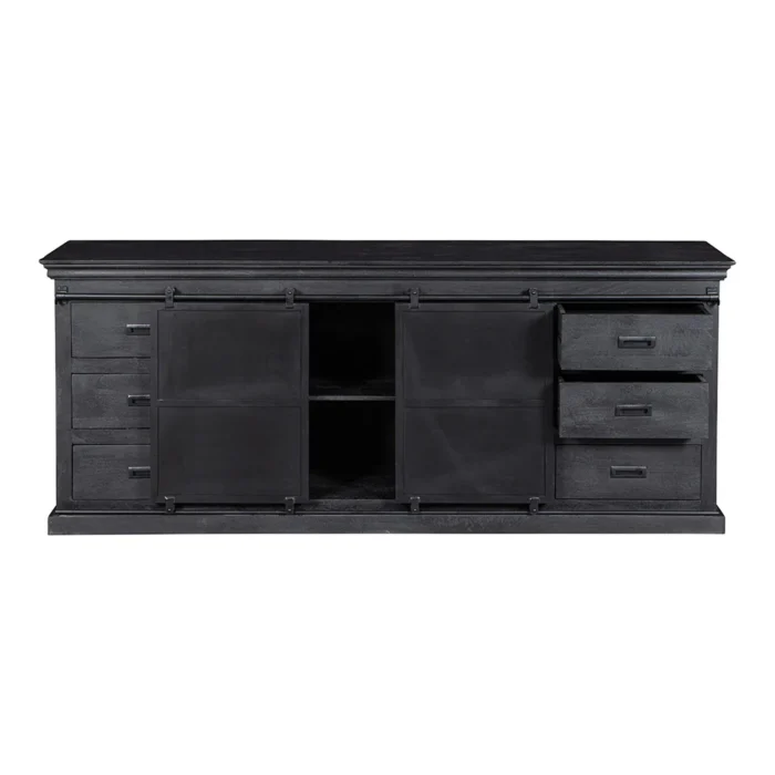 PRITI Dresser Sideboard 160 cm with Double Door Black