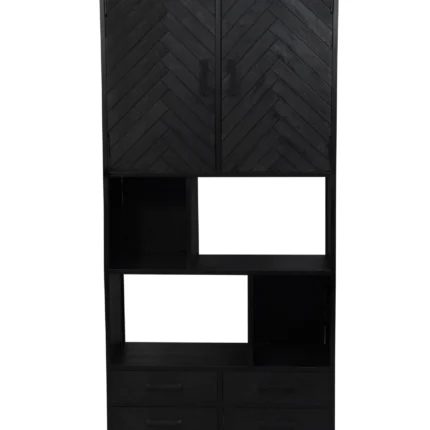 PRITI Shelving Unit 90 cm Black