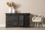 PRITI Dresser Sideboard 160 cm with Double Door Black