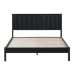 PRITI Transitional Solid Wood Queen Bed - Black