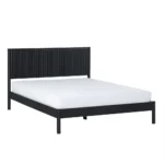 PRITI Transitional Solid Wood Queen Bed - Black