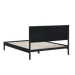 PRITI Transitional Solid Wood Queen Bed - Black