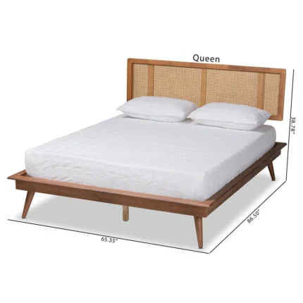 PRITI Rattan Platform Bed
