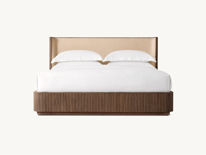 PRITI Brown Wooden Bed