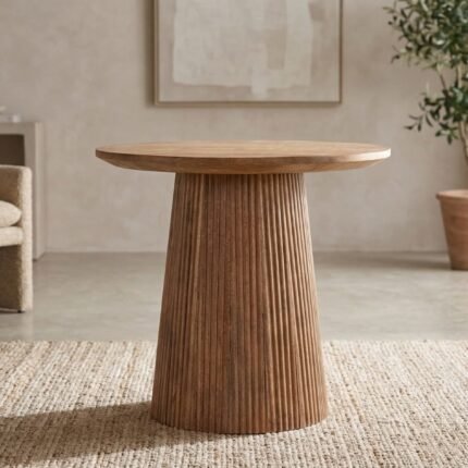 PRITI Side Table (Brown Wood)