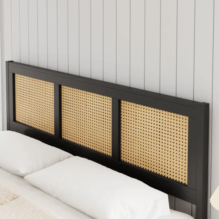 PRITI Rattan Bed Frame with Headboard