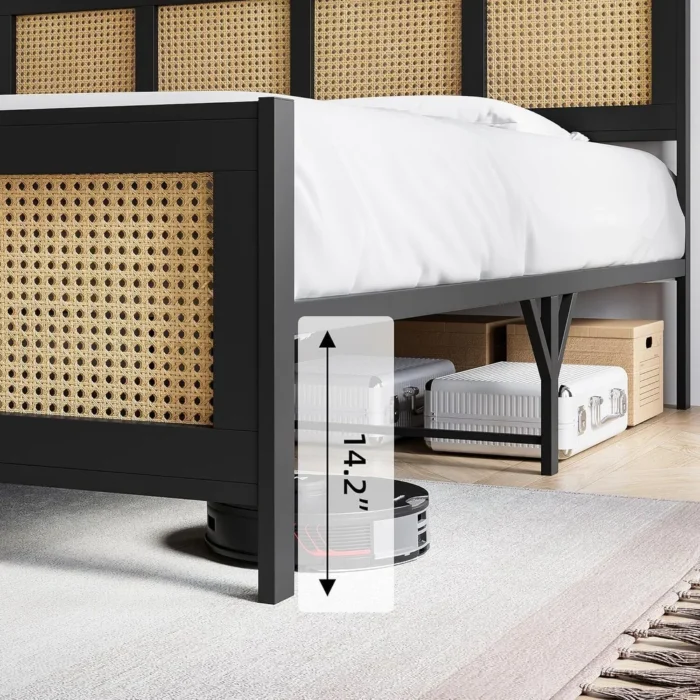 PRITI Rattan Bed Frame with Headboard