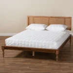 PRITI Synthetic Rattan Platform Bed