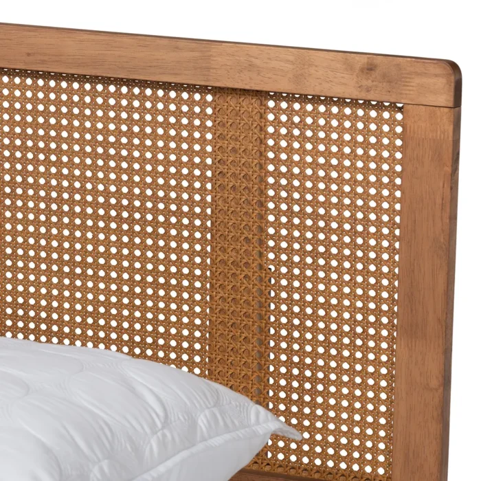 PRITI Synthetic Rattan Platform Bed