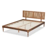 PRITI Synthetic Rattan Platform Bed