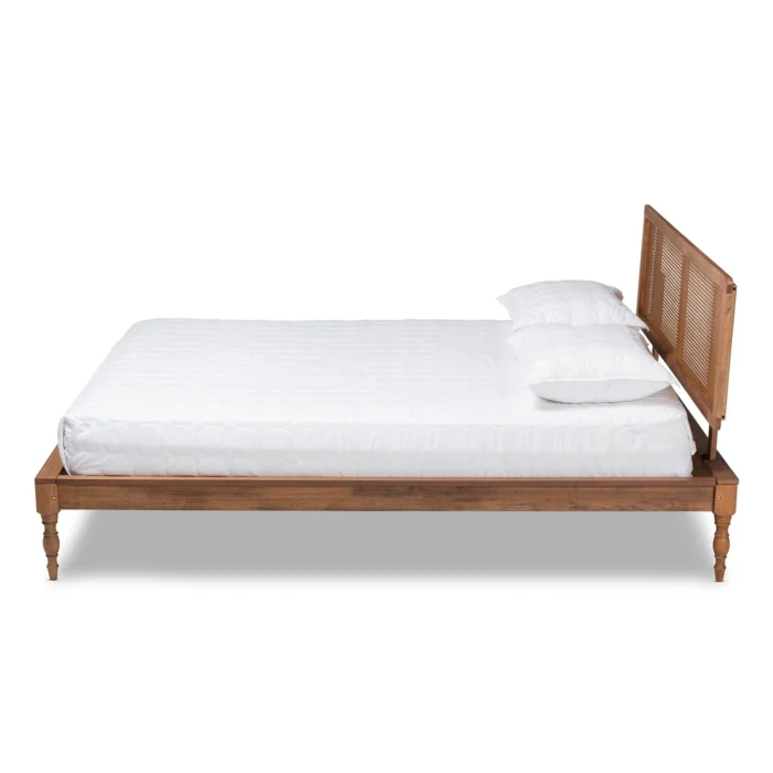 PRITI Synthetic Rattan Platform Bed