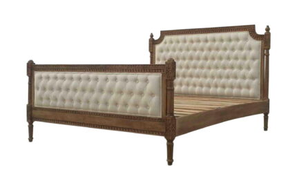 PRITI Carved Deep Button Bed