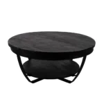 PRITI Coffee Table Round 65 cm Black