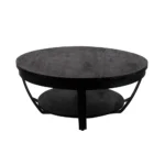 PRITI Coffee Table Round 65 cm Black