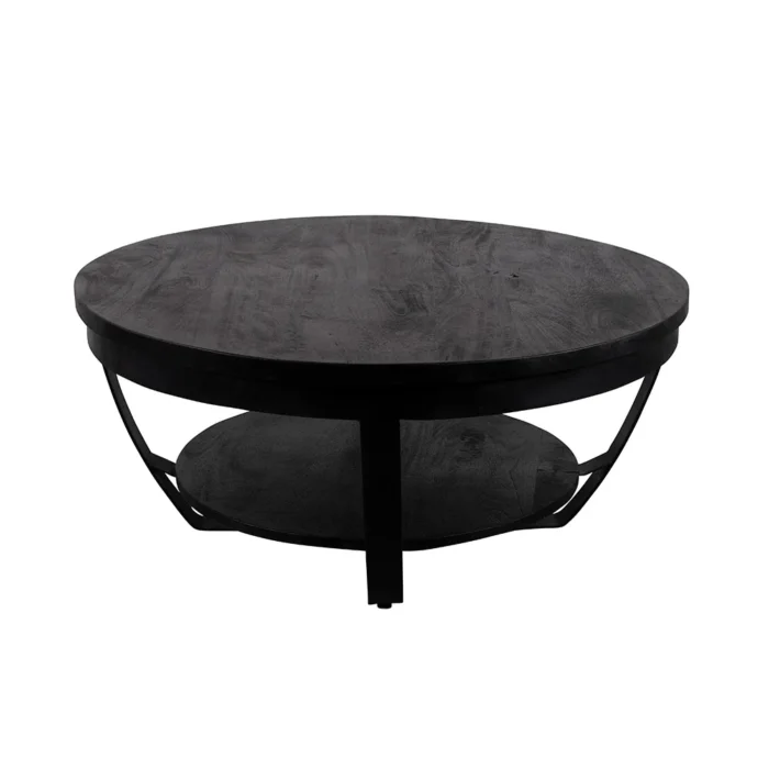 PRITI Coffee Table Round 65 cm Black