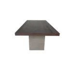 PRITI Wood Top with Concrete Base Dining Table