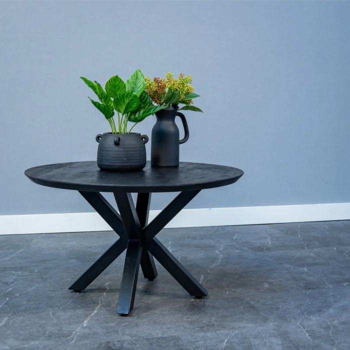 PRITI Coffee Table Round 70 cm Black