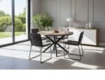 PRITI Brown Solid Wood Dining Table