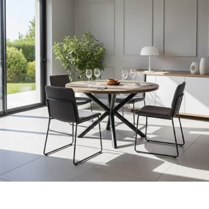 PRITI Brown Solid Wood Dining Table