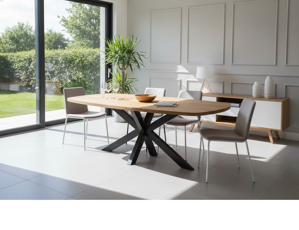 PRITI Dining Table (Solid Wood Top) PRITI Dining Table (Solid Wood Top)