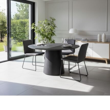 PRITI modern design Dining Table (Black Wood )