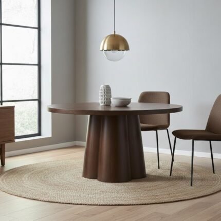 PRITI Brown Wooden Dining Table