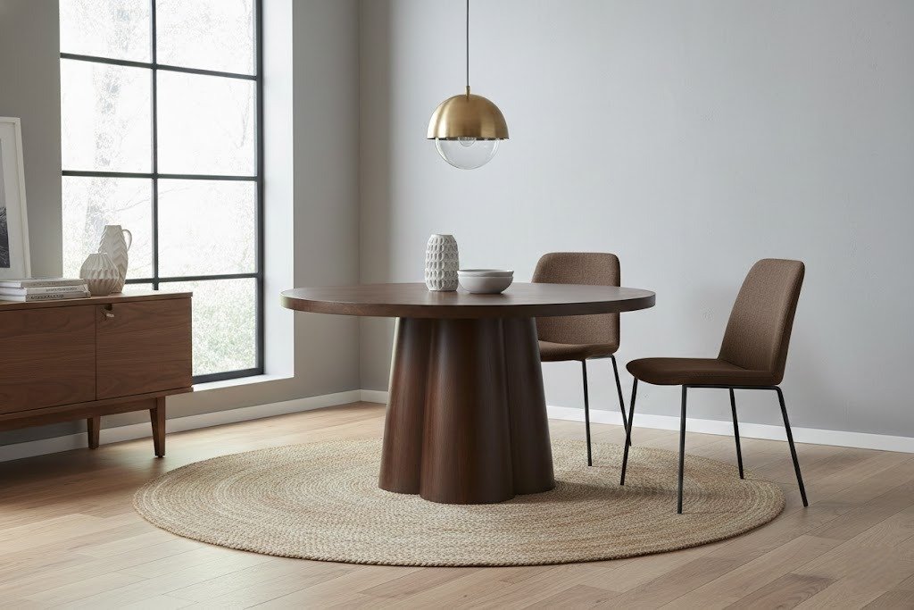 PRITI Brown Wooden Dining Table PRITI Brown Wooden Dining Table