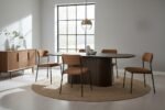 PRITI Solid Wood Ovel Dining Table