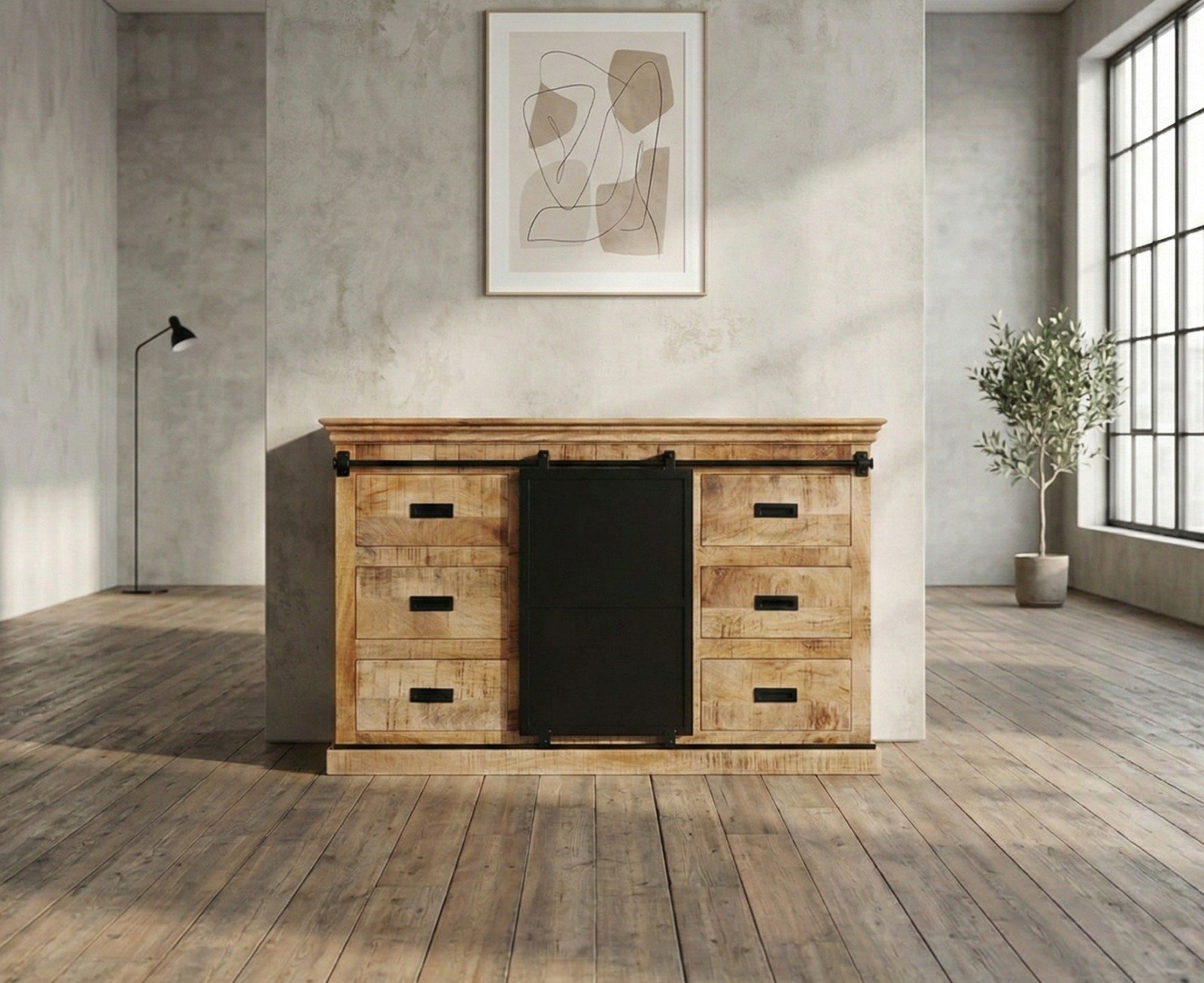 PRITI Dresser Sideboard 140 cm (Mango Solid Wood ) PRITI Dresser Sideboard 140 cm (Mango Solid Wood )