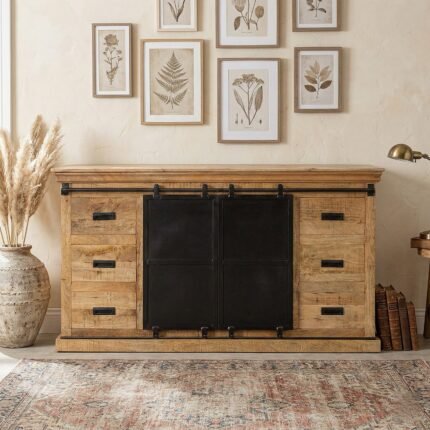 PRITI Dresser Sideboard 160 cm with Double Door (Mango wood )