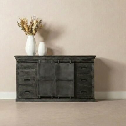 PRITI Dresser Sideboard 160 cm with Double Door Black