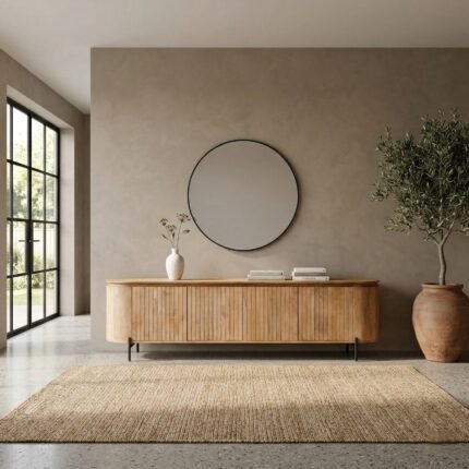 PRITI TV Cabinet Light Brown 210 cm