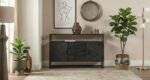 PRITI Wooden Dresser Sideboard 145 cm Black